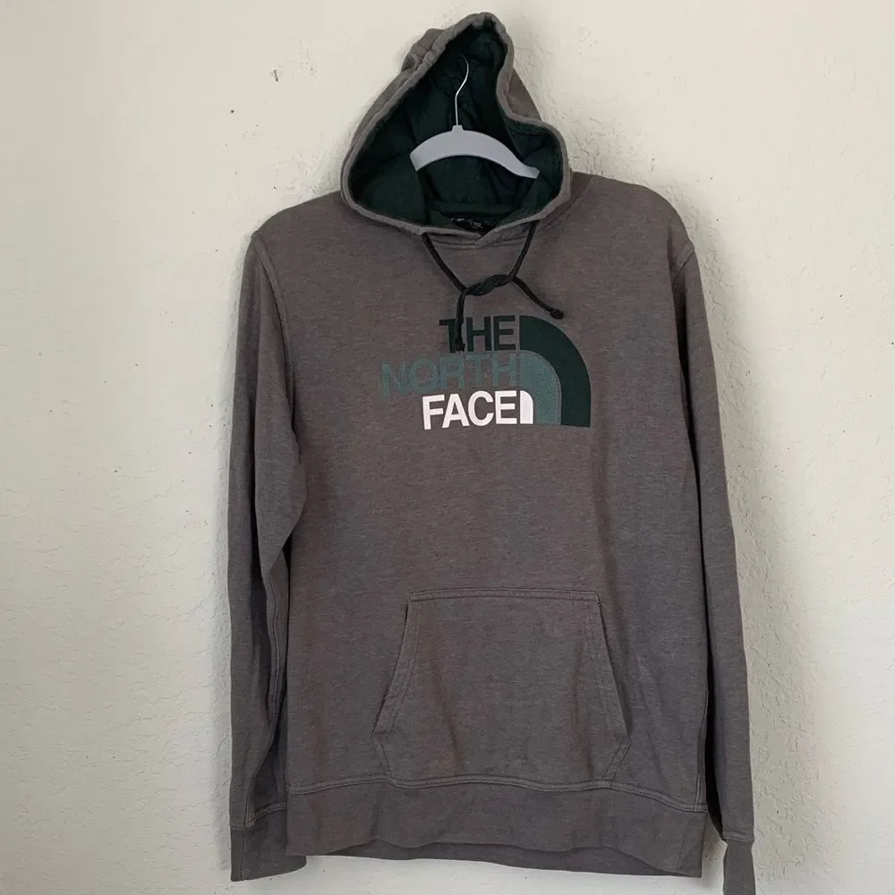 The North Face Men's Gray Hoodie Pockets Size M